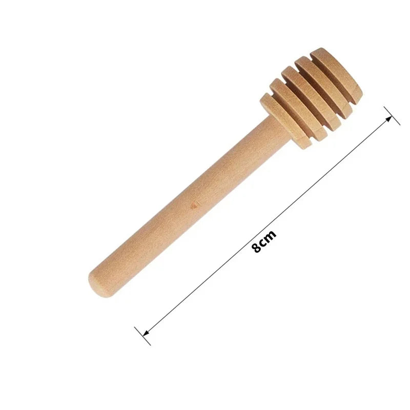 10/50/100pcs Practical Honey Mixing Stick Jar Spoon Long Handle Wood Honey Stir Bar Supplies Coffee Milk Tea Kitchen Tool 70%