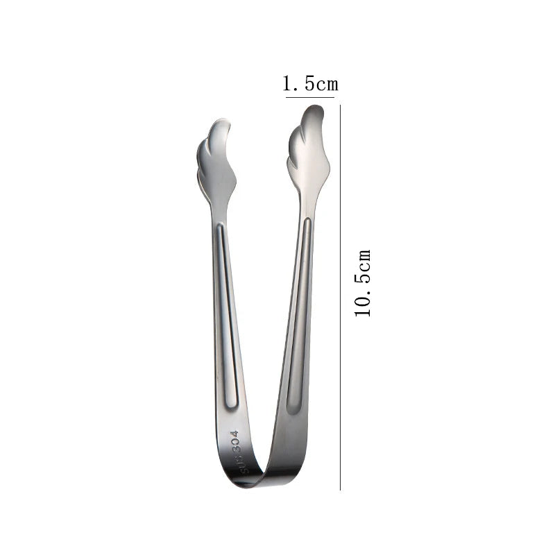 304 Stainless Steel Sugar Clip Wing-shaped Mini Ice Clamp Household Non-stick Snack Tongs Small Food Clip Kitchen Accessories