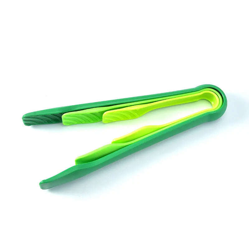 JCD 3pcs Plastics Food Tong Kitchen Tongs Non-slip Cooking Clip Clamp BBQ Salad Tools Grill Kitchen Accessories