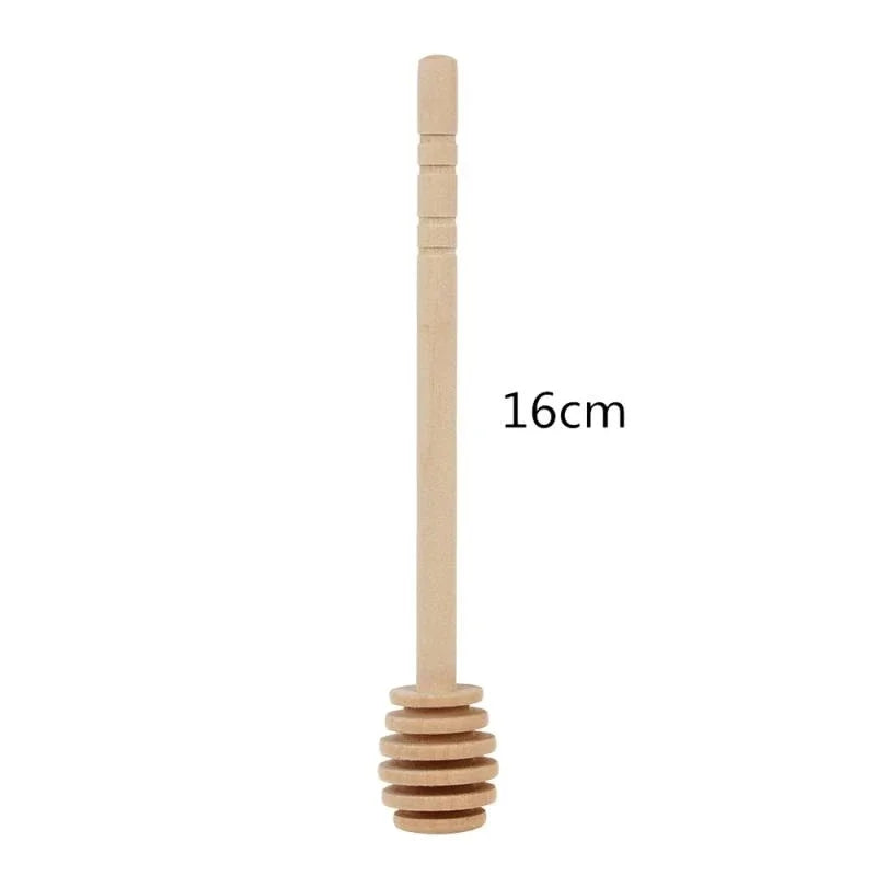 8/10/16Cm Honey Stir Bar Mixing Handle Jar Spoon Practical 100Pc Wood Dipper Honey Long Stick Supplies Honey Kitchen Tools