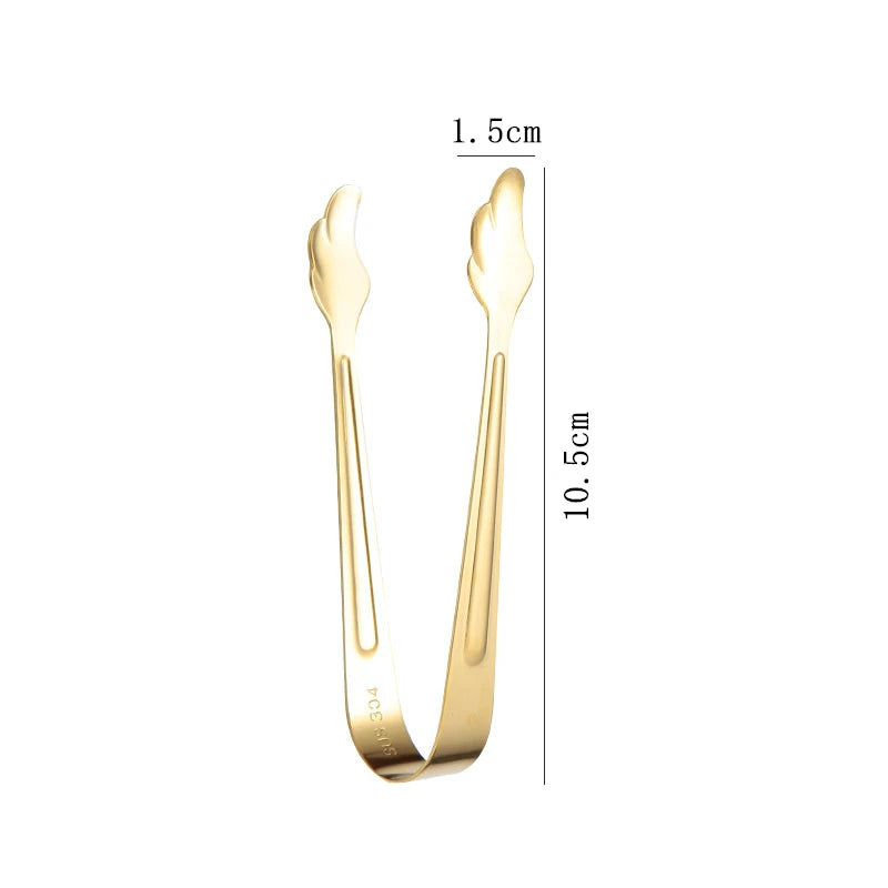 304 Stainless Steel Sugar Clip Wing-shaped Mini Ice Clamp Household Non-stick Snack Tongs Small Food Clip Kitchen Accessories