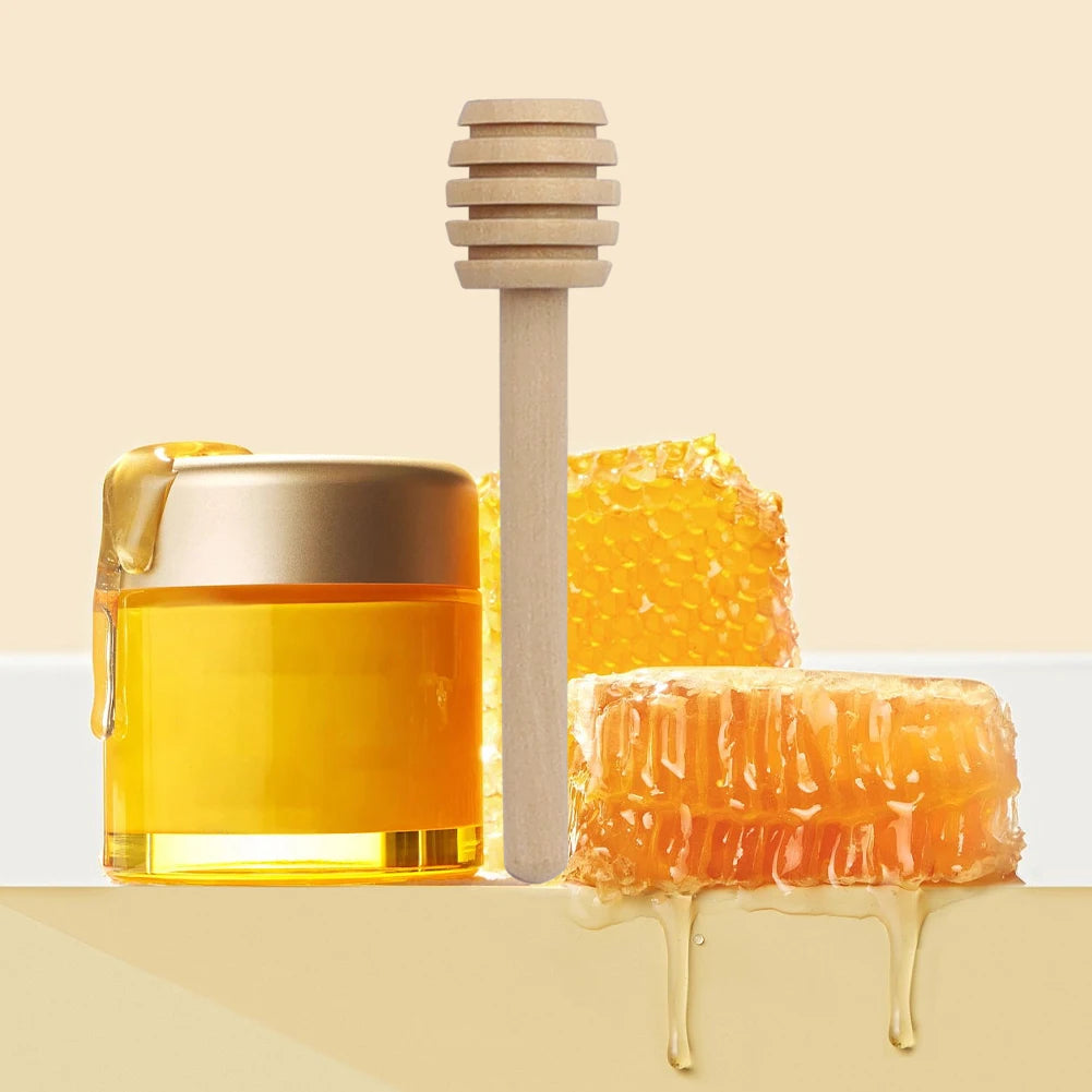 1-30PCS Honey Stirrers Honey Sticks Small Honey Spoon Sticks Long Handle Honey Spoon Dispense Drizzle Honey for Honey