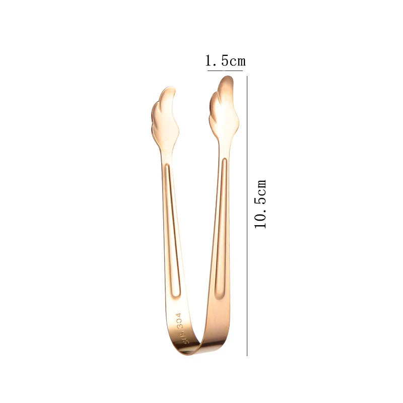 304 Stainless Steel Sugar Clip Wing-shaped Mini Ice Clamp Household Non-stick Snack Tongs Small Food Clip Kitchen Accessories
