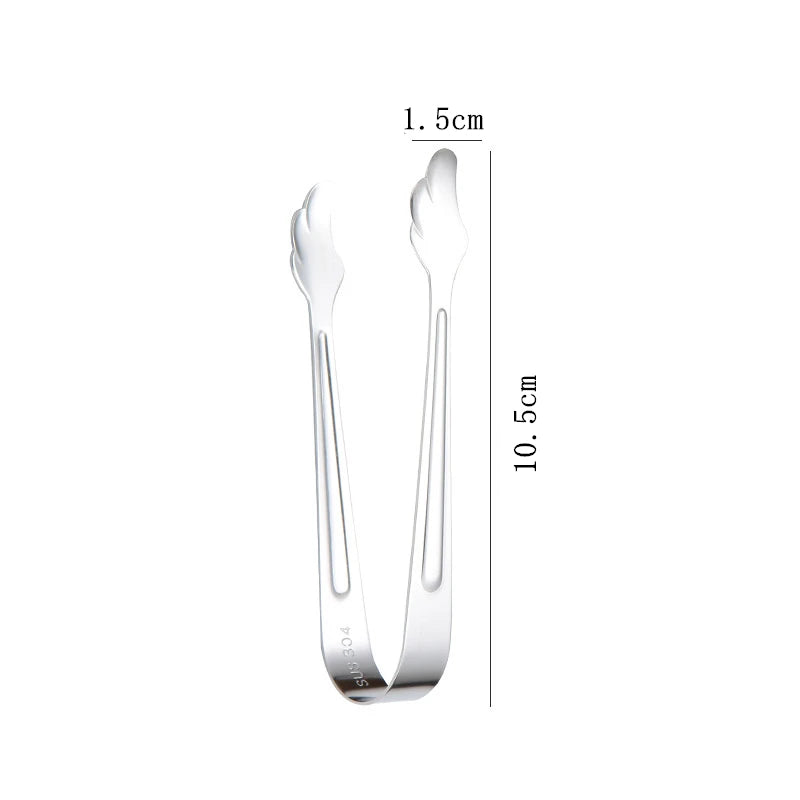 304 Stainless Steel Sugar Clip Wing-shaped Mini Ice Clamp Household Non-stick Snack Tongs Small Food Clip Kitchen Accessories