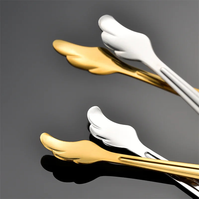 304 Stainless Steel Sugar Clip Wing-shaped Mini Ice Clamp Household Non-stick Snack Tongs Small Food Clip Kitchen Accessories