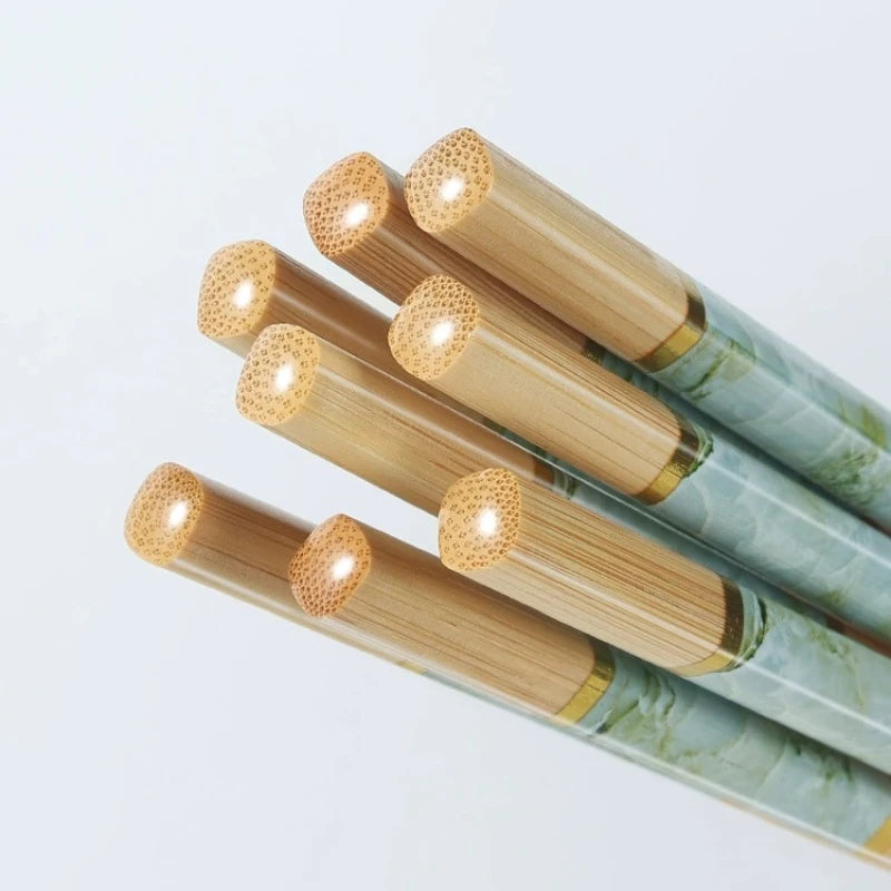New Bamboo Chopsticks Natural Bamboo Anti-mold Anti-slip High Temperature Resistant Premium Chopsticks Set Chinese Kitchen