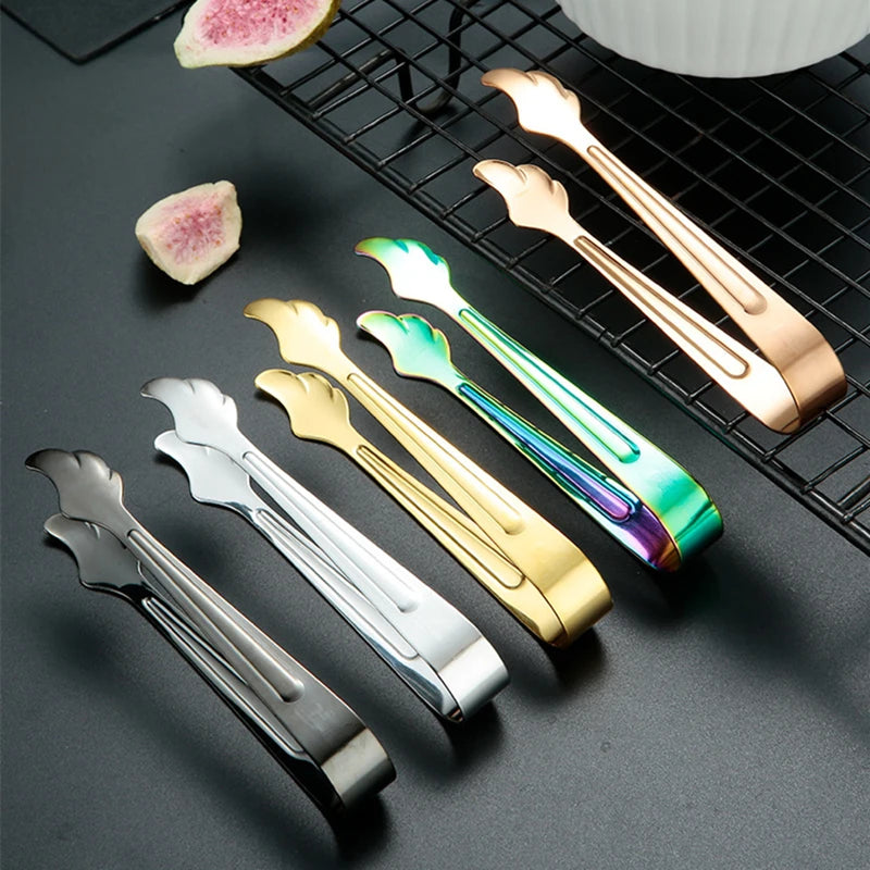 304 Stainless Steel Sugar Clip Wing-shaped Mini Ice Clamp Household Non-stick Snack Tongs Small Food Clip Kitchen Accessories