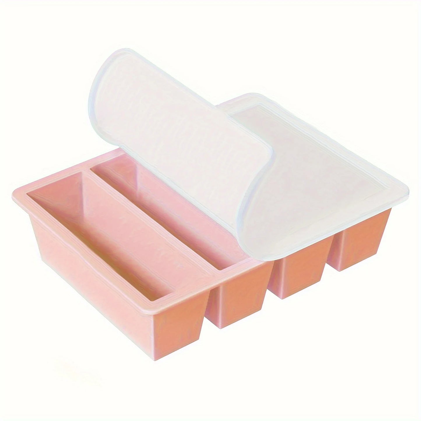 1/4pcs Large Rectangular Ice Cube Mold Set with Lid Stackable Freezer Trays for Bottles Beverages Long Cubes Mould Kitchen Items