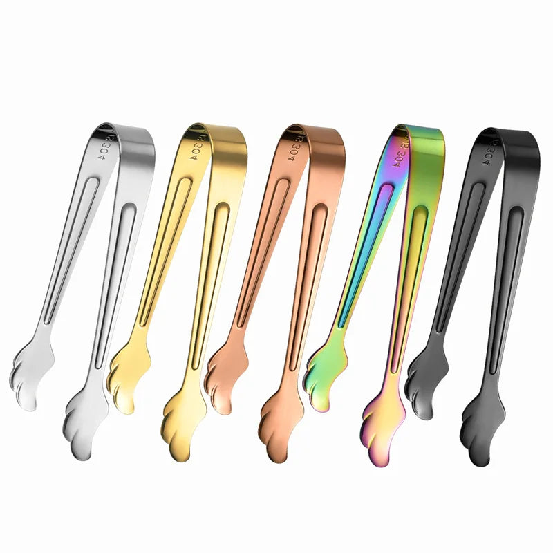 304 Stainless Steel Sugar Clip Wing-shaped Mini Ice Clamp Household Non-stick Snack Tongs Small Food Clip Kitchen Accessories