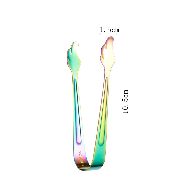 304 Stainless Steel Sugar Clip Wing-shaped Mini Ice Clamp Household Non-stick Snack Tongs Small Food Clip Kitchen Accessories