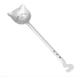 1pcs Cute Cat Dessert Spoon 304 Stainless Steel Teaspoon For Coffee Ice Cream Laser Engraving Long Handle Flatware GiftTableware