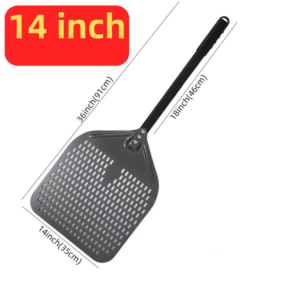 10 12 13 14 16 Inch Big Pizza Perforated Shovel Paddle Short Handle for Oven Turning Peel Kitchen Tools Nonstick Pizza Baking