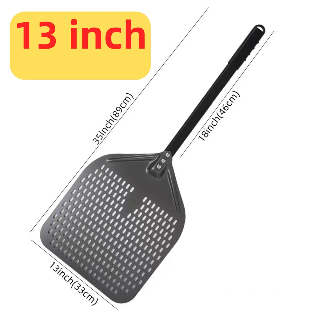 10 12 13 14 16 Inch Big Pizza Perforated Shovel Paddle Short Handle for Oven Turning Peel Kitchen Tools Nonstick Pizza Baking