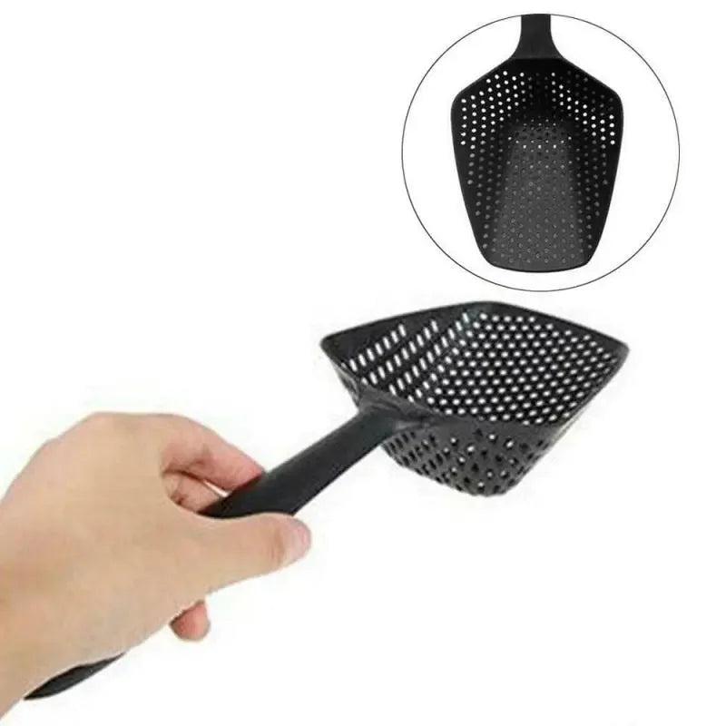 Kitchen Spoon Filter Cooking Shovel Strainer Scoop Plastic Spoon Plastic Strainer Scoop Colander Leaking Shovel Accessories