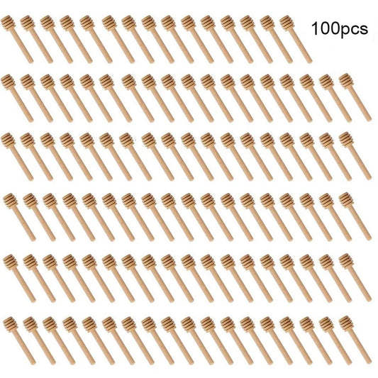 10/50/100pcs Practical Honey Mixing Stick Jar Spoon Long Handle Wood Honey Stir Bar Supplies Coffee Milk Tea Kitchen Tool 70%