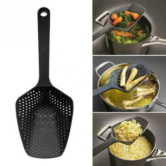 Kitchen Spoon Filter Cooking Shovel Strainer Scoop Plastic Spoon Plastic Strainer Scoop Colander Leaking Shovel Accessories