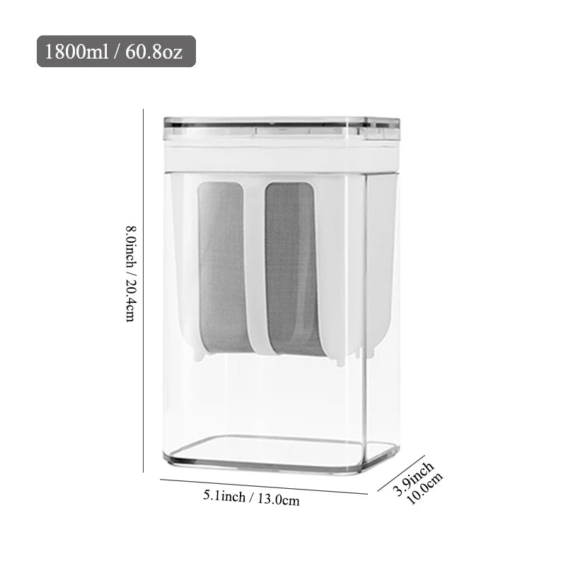 1800ml Yogurt Filter Greek Yogurt Strainer Food Strainer Storage Container  Whey Separation Cheese Tools Kitchen Supplies