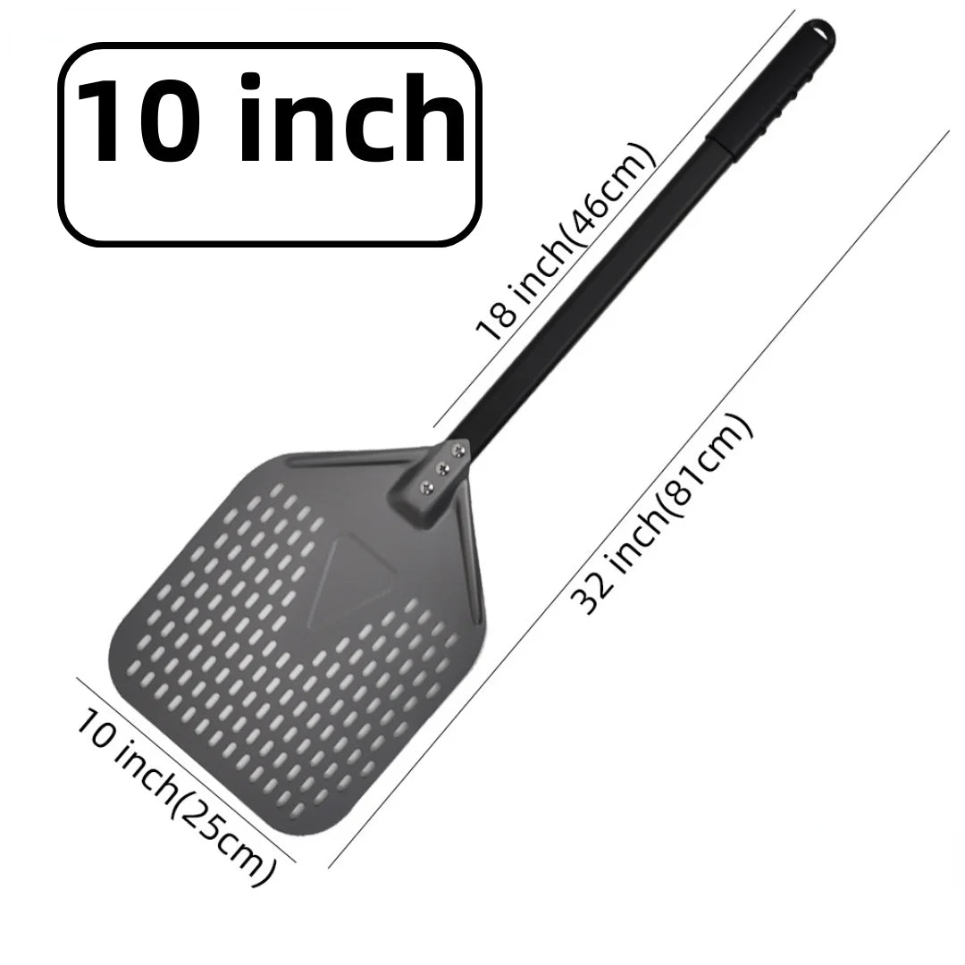 10 12 13 14 16 Inch Big Pizza Perforated Shovel Paddle Short Handle for Oven Turning Peel Kitchen Tools Nonstick Pizza  Baking