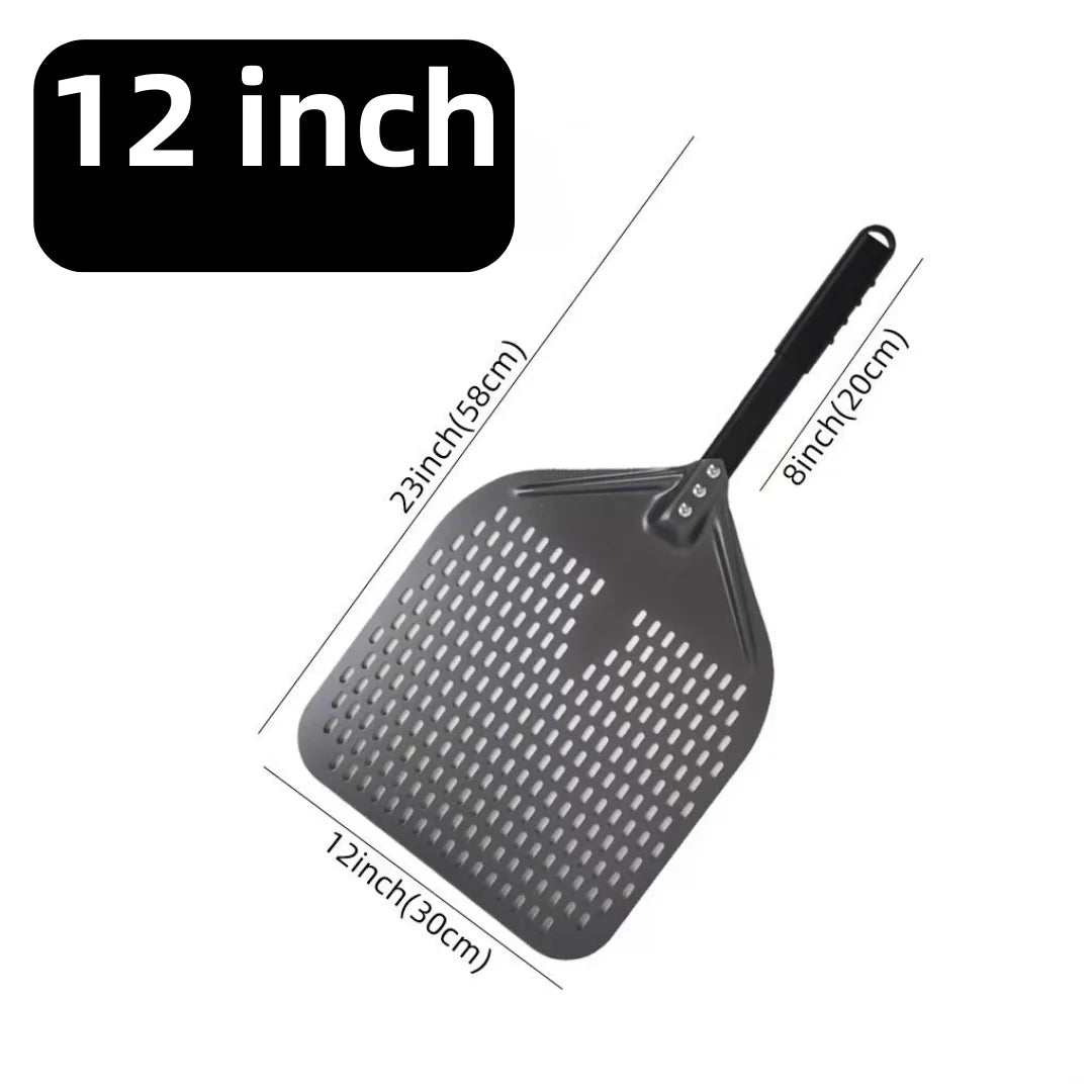10 12 13 14 16 Inch Big Pizza Perforated Shovel Paddle Short Handle for Oven Turning Peel Kitchen Tools Nonstick Pizza  Baking
