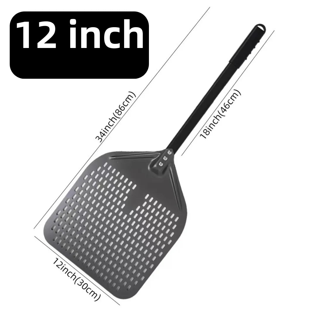 10 12 13 14 16 Inch Big Pizza Perforated Shovel Paddle Short Handle for Oven Turning Peel Kitchen Tools Nonstick Pizza  Baking