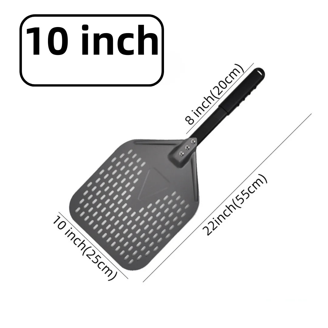 10 12 13 14 16 Inch Big Pizza Perforated Shovel Paddle Short Handle for Oven Turning Peel Kitchen Tools Nonstick Pizza  Baking