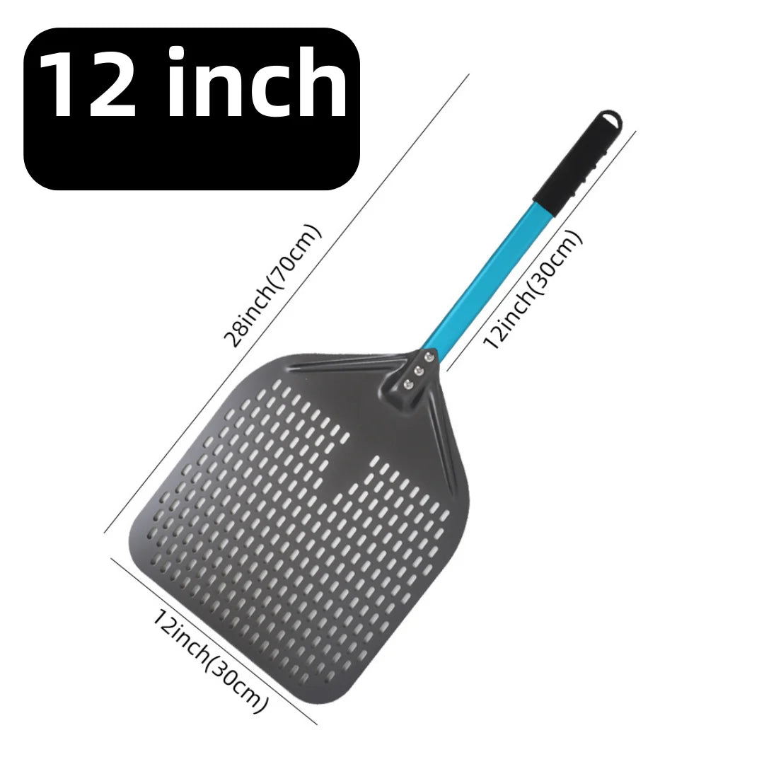 10 12 13 14 16 Inch Big Pizza Perforated Shovel Paddle Short Handle for Oven Turning Peel Kitchen Tools Nonstick Pizza  Baking
