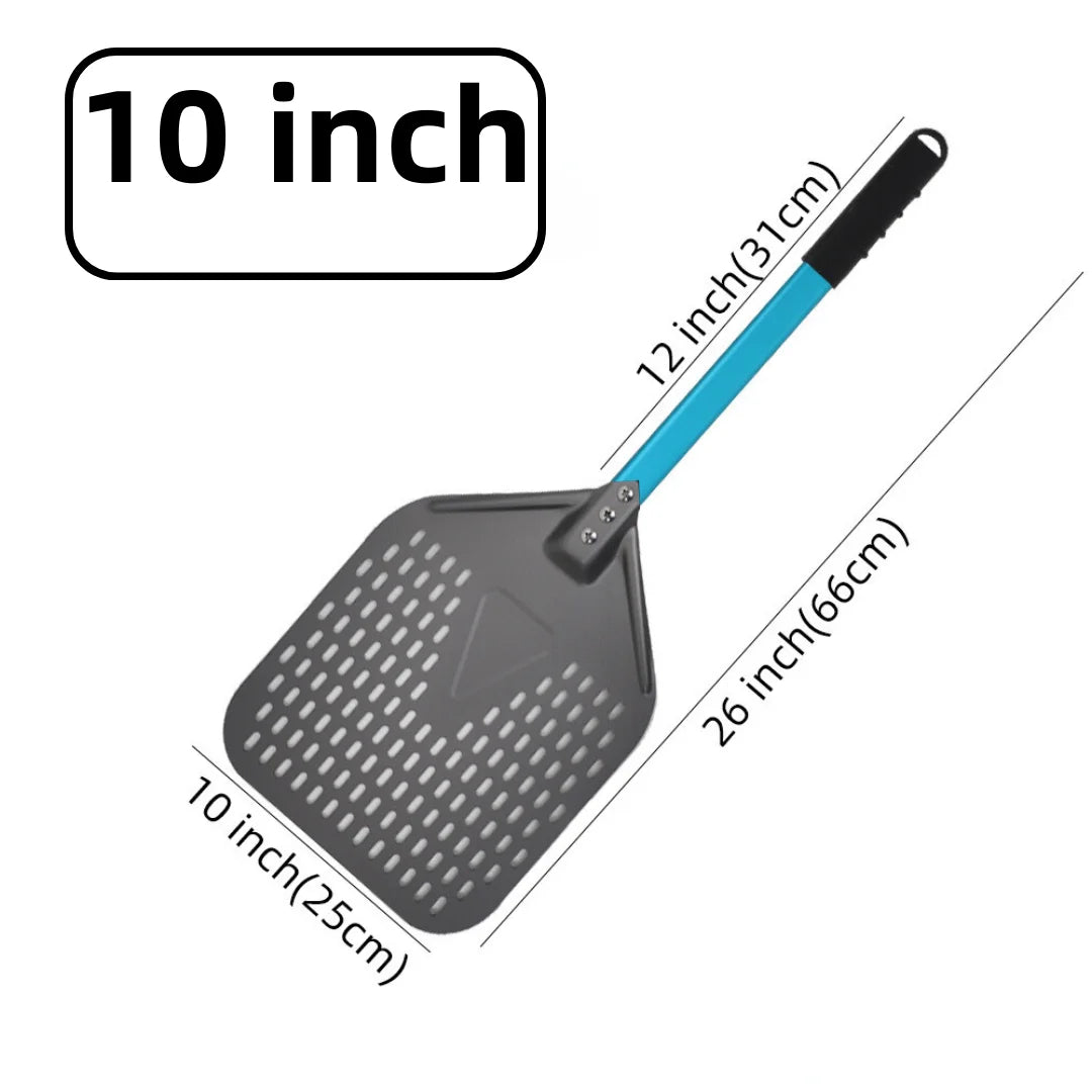 10 12 13 14 16 Inch Big Pizza Perforated Shovel Paddle Short Handle for Oven Turning Peel Kitchen Tools Nonstick Pizza  Baking