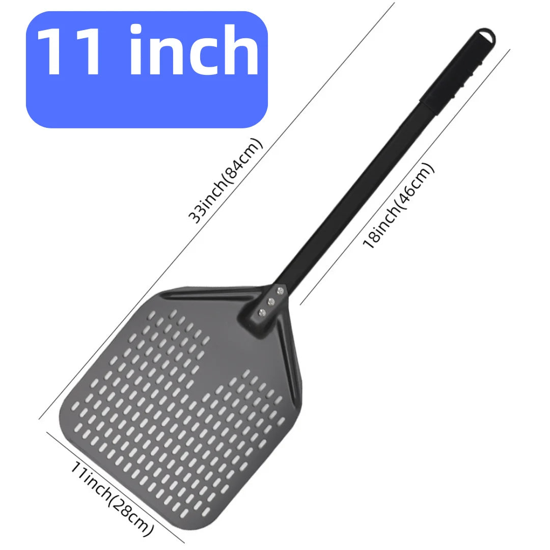 10 12 13 14 16 Inch Big Pizza Perforated Shovel Paddle Short Handle for Oven Turning Peel Kitchen Tools Nonstick Pizza  Baking