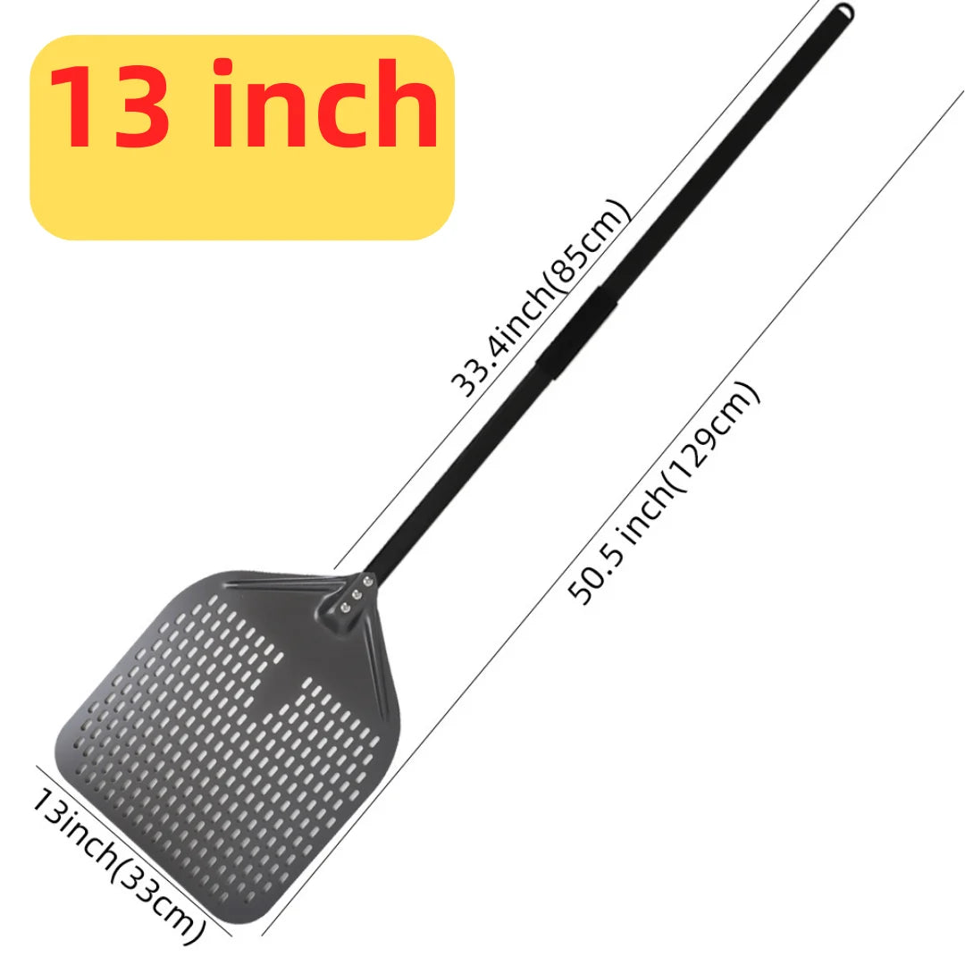 10 12 13 14 16 Inch Big Pizza Perforated Shovel Paddle Short Handle for Oven Turning Peel Kitchen Tools Nonstick Pizza  Baking