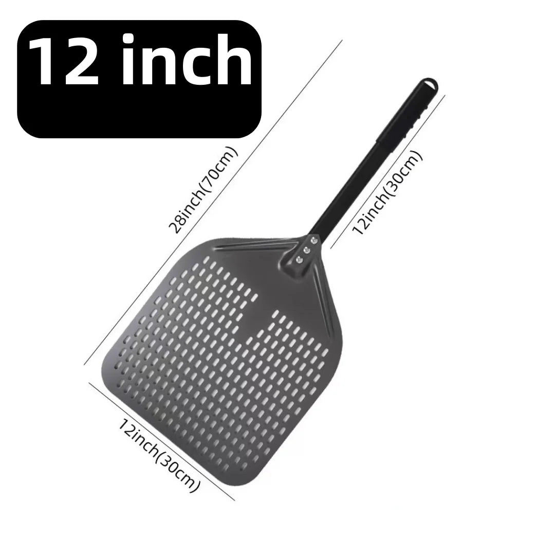 10 12 13 14 16 Inch Big Pizza Perforated Shovel Paddle Short Handle for Oven Turning Peel Kitchen Tools Nonstick Pizza  Baking