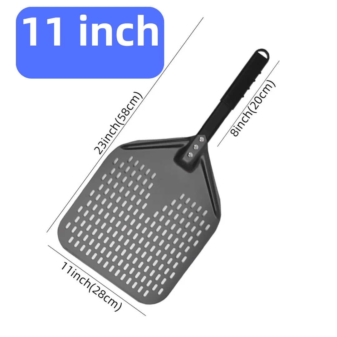 10 12 13 14 16 Inch Big Pizza Perforated Shovel Paddle Short Handle for Oven Turning Peel Kitchen Tools Nonstick Pizza  Baking