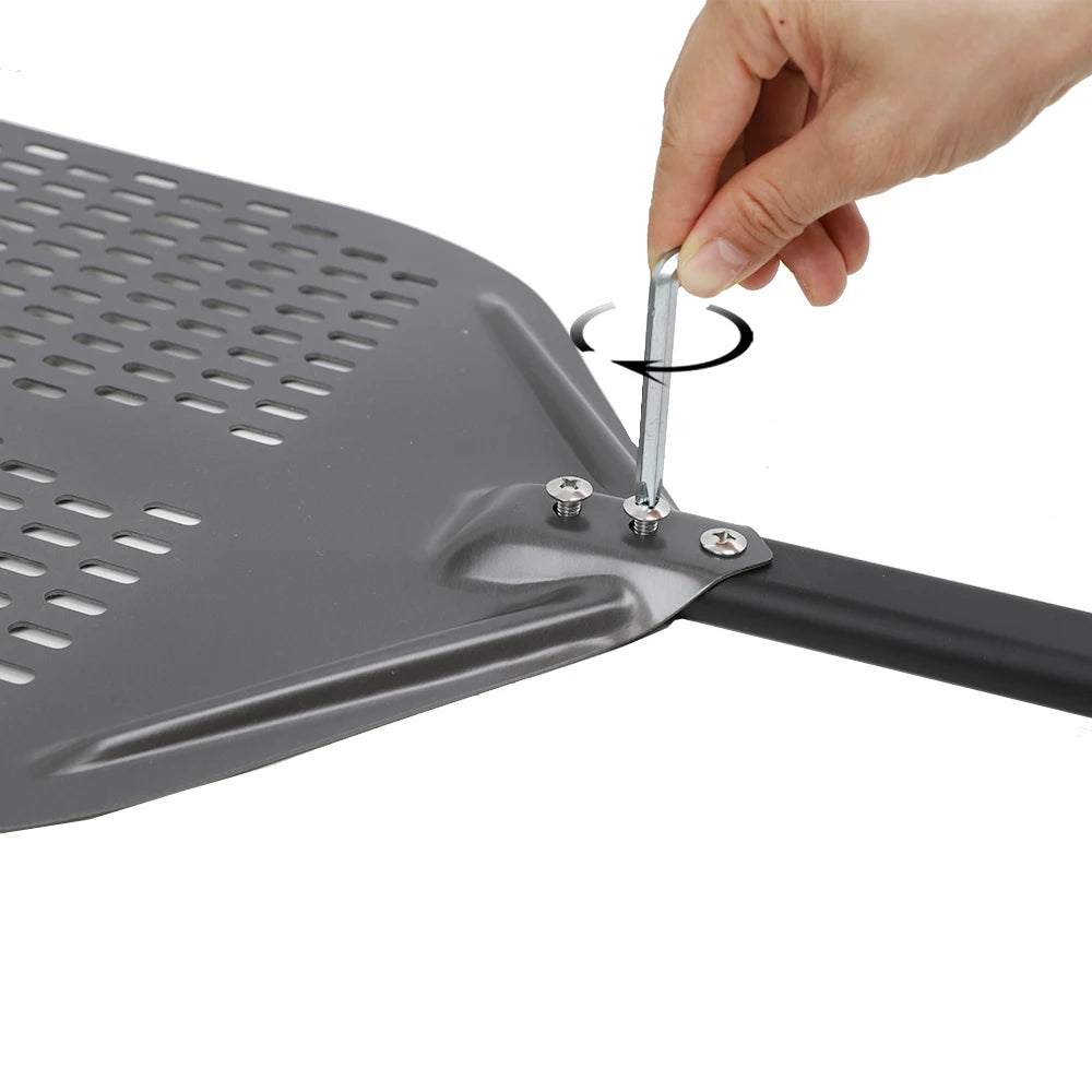 10 12 13 14 16 Inch Big Pizza Perforated Shovel Paddle Short Handle for Oven Turning Peel Kitchen Tools Nonstick Pizza  Baking