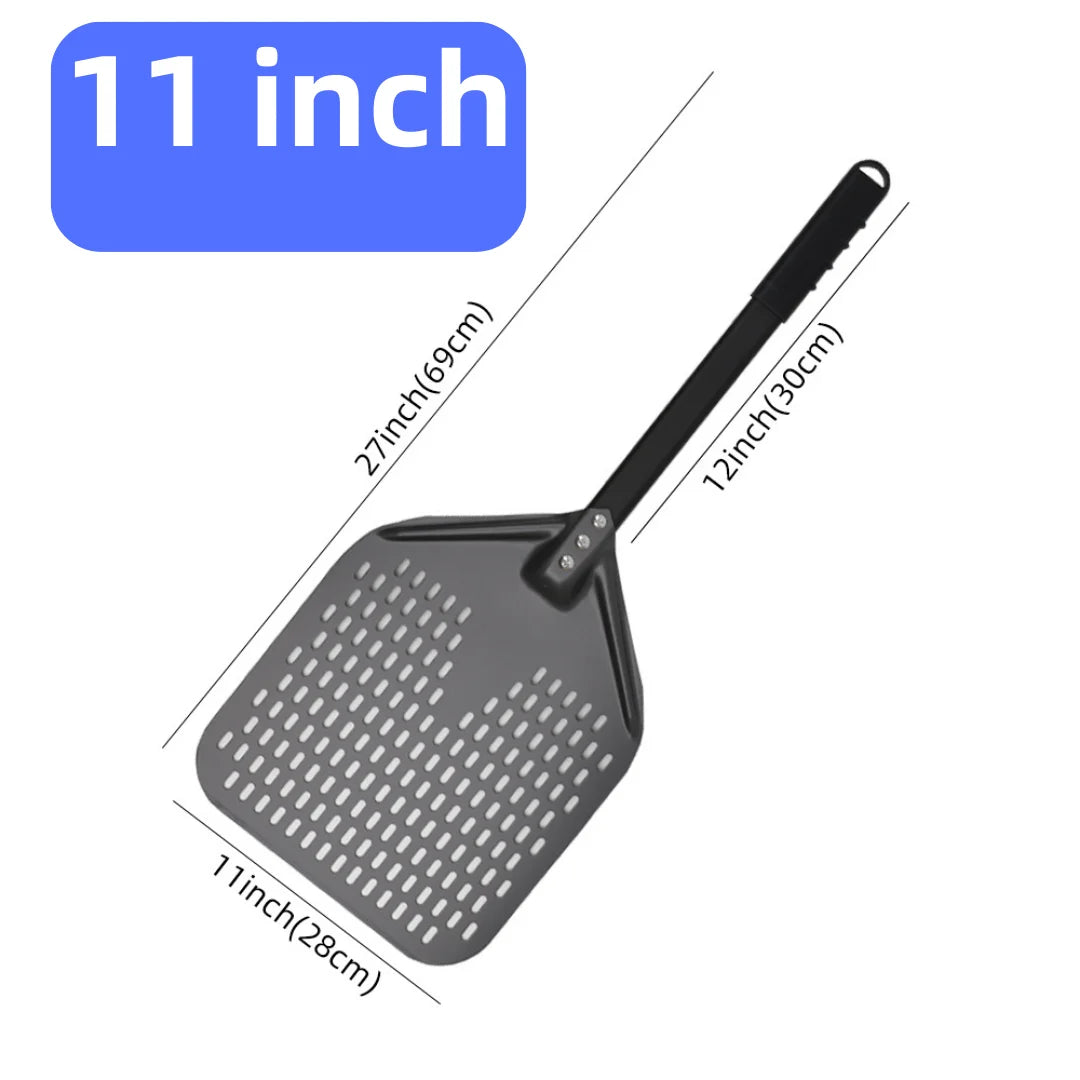 10 12 13 14 16 Inch Big Pizza Perforated Shovel Paddle Short Handle for Oven Turning Peel Kitchen Tools Nonstick Pizza  Baking